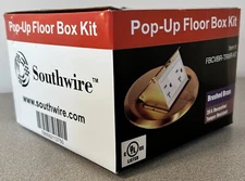 SOUTHWIRE Brass Pop-Up Floor Box Kit 20A Weather-Tamper-Resistant Duplex Outlet