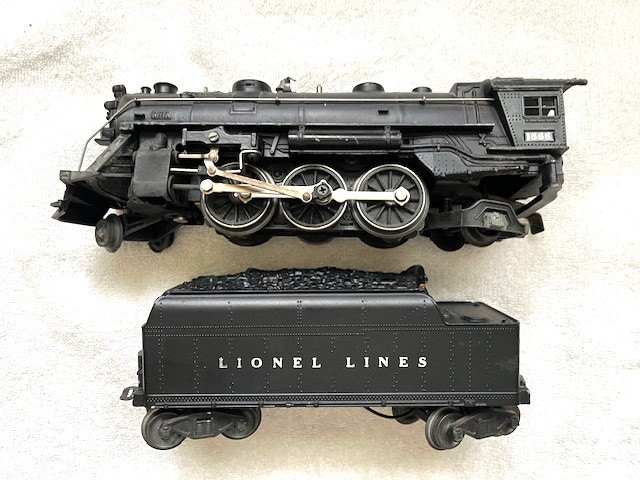LIONEL 1666 STEAMER with 6466W WHISTLE TENDER and POOR ORIGINAL BOXES