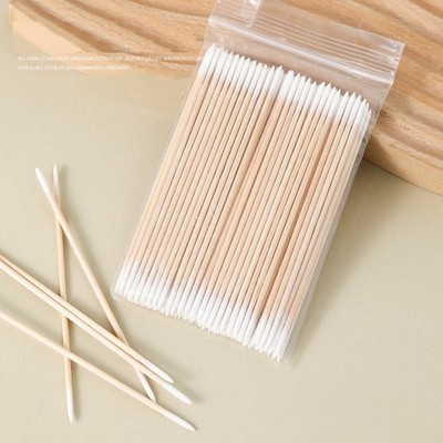 Makeup Tool Cotton Swab Tattoo Nail Clean Sticks Wood Buds Tip Manicure 