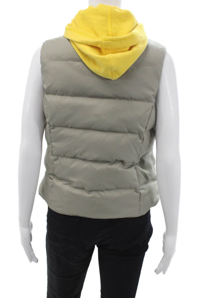Chaleco acolchado Vince para mujer gris nailon sin mangas talla M Foto 3 de 4