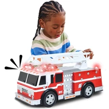 Sunny Days Entertainment Maxx Action 12’’ Large Fire Truck – Lights and Sounds