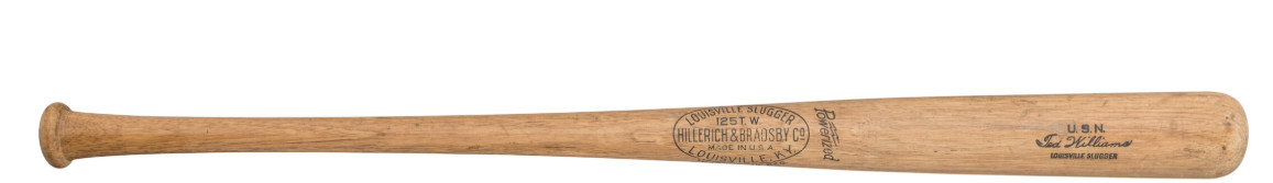 Ted Williams 1943 Military Issue Model U.S. Navy Bat PSA/DNA Game Used WWII COA view 4