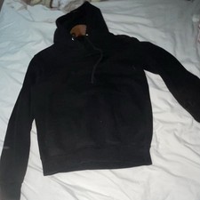 Bershka Black Mens M Cotton Fleece Pullover H...