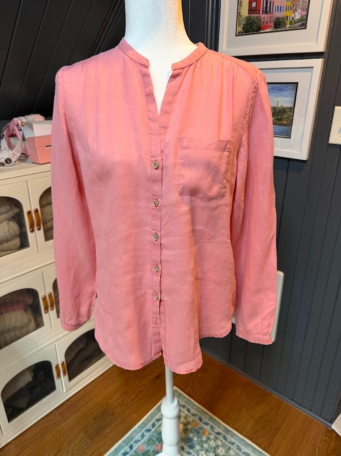 Women's Perfect Spring and Summer Season Pure Linen Blouse - Size M