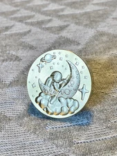 3D Astronaut Rowing the Crescent Moon Wax Seal Stamp