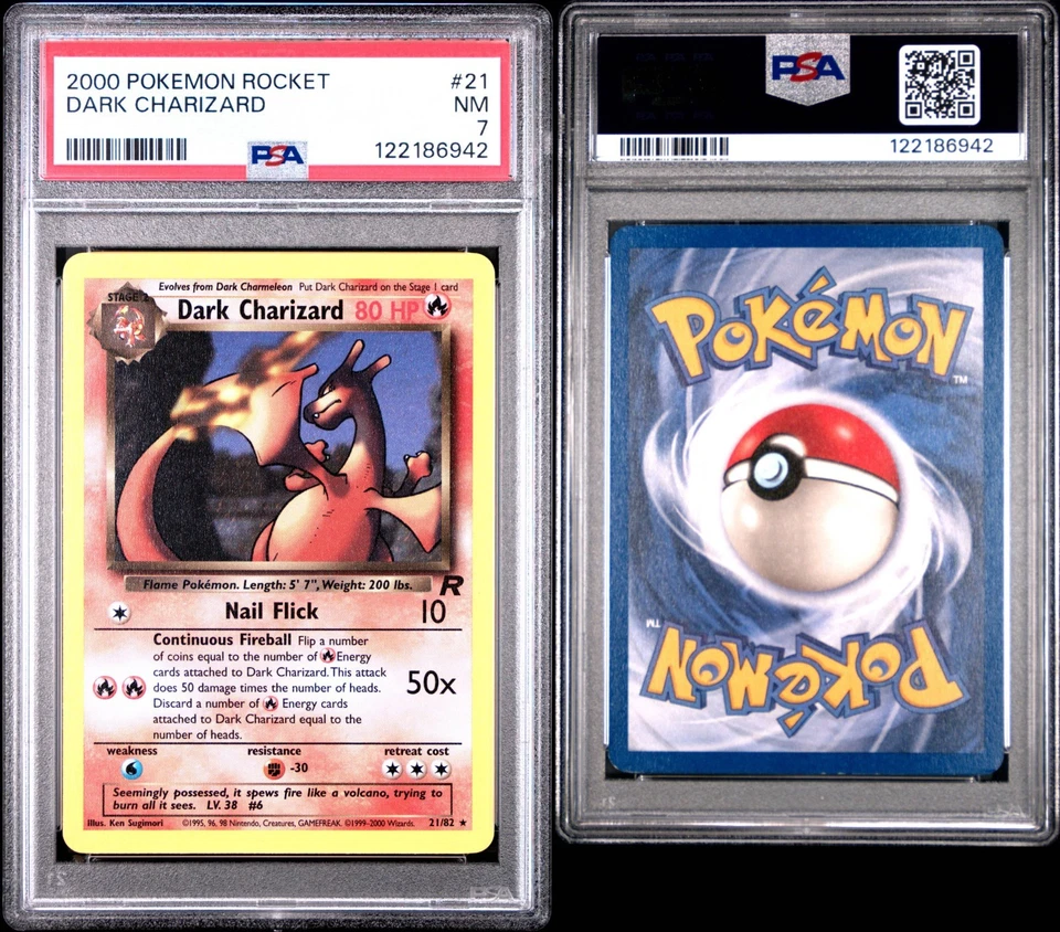 Dark Charizard PSA 7 2000 Pokemon Team Rocket #21 Non Holo Near Mint NM - Image 3 of 3