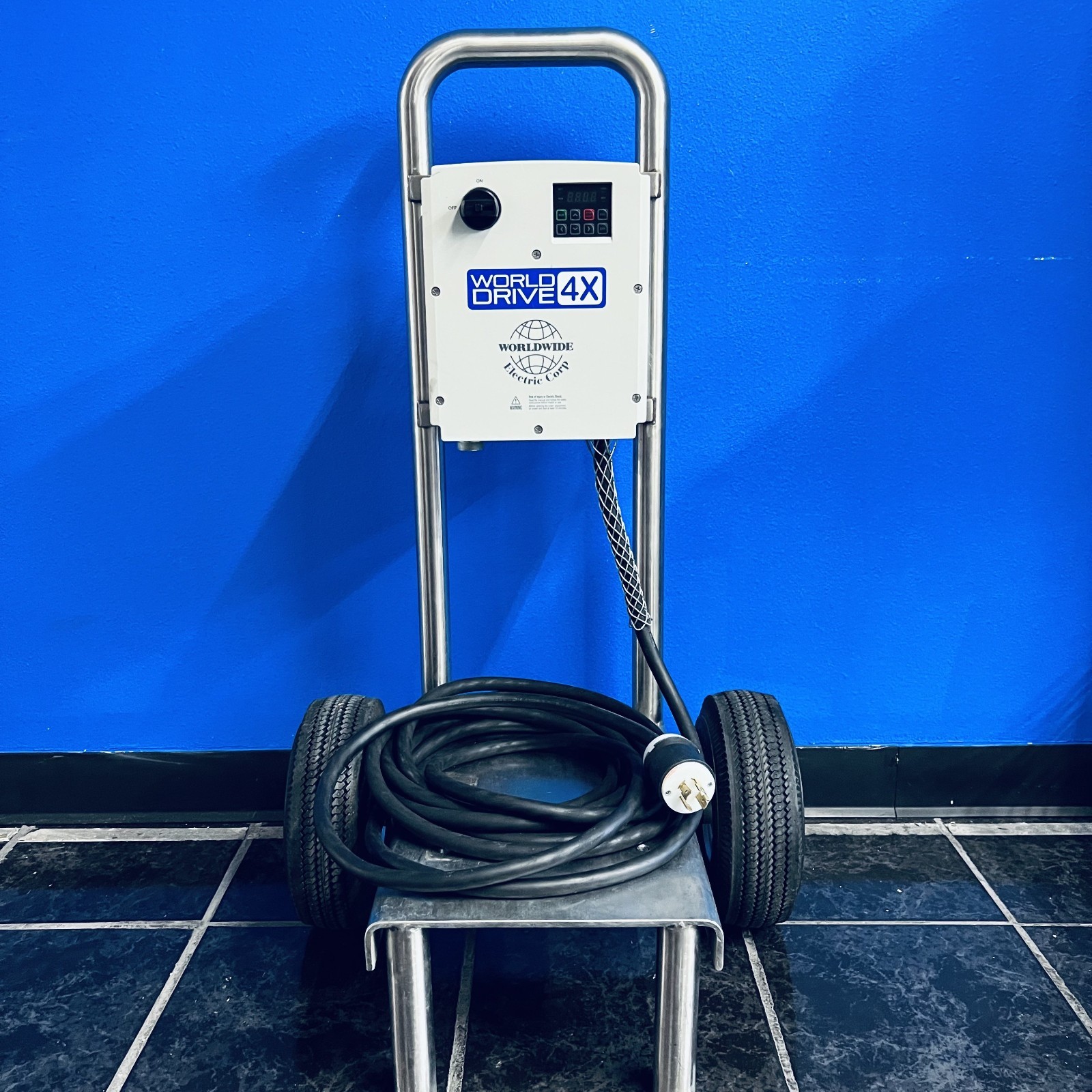 Worldwide Electric WD4X022-4 Variable Frequency Drive w/ Hand Truck Cart & Cable