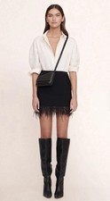Staud Acute Black Leather Small Convertible Crossbody/ Clutch/ Shoulder Bag NWT