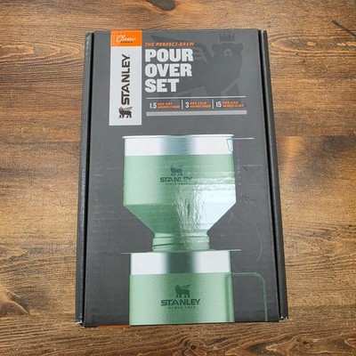 Stanley Pour Over Set Classic Series Camp Mug 12OZ Hammertone Green NEW Camping