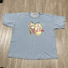 Red Light Shirt 2XL 90s 00s Y2k Amsterdam District De Wallen Crown Tee