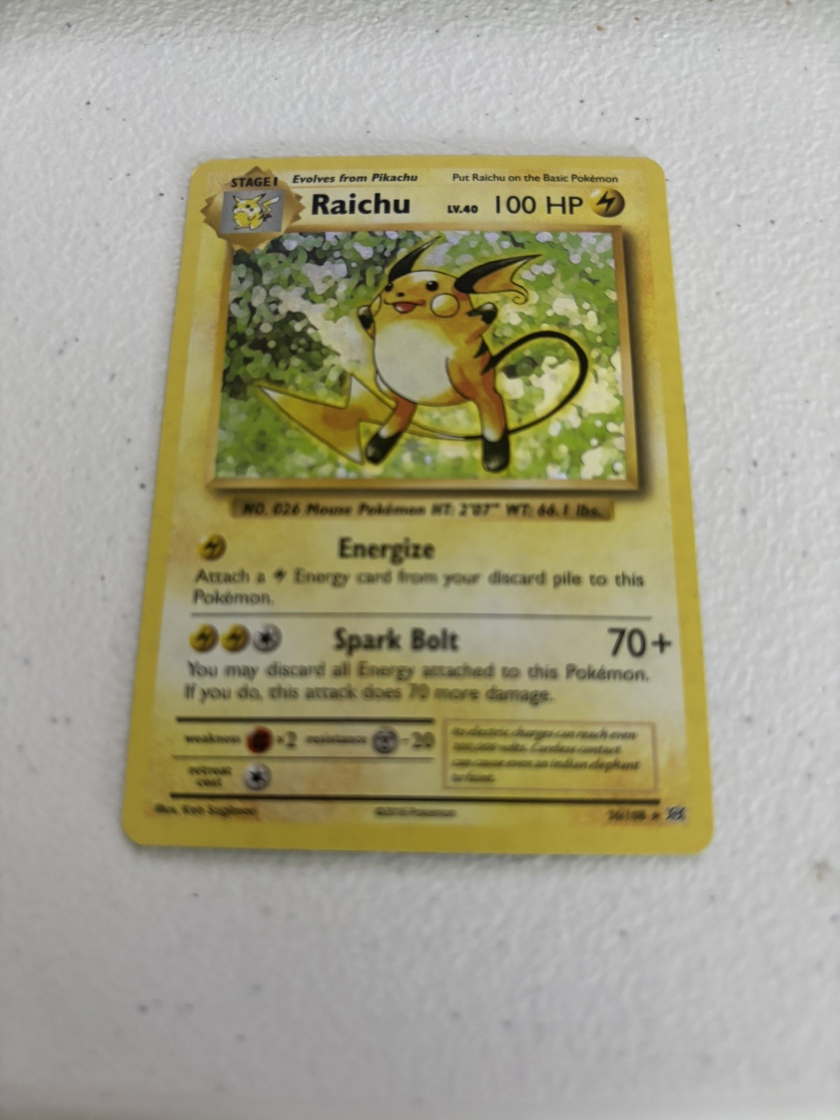 Pokémon Raichu 36/108 Holo Evolutions Rare XY Vintage Style Pokemon Card