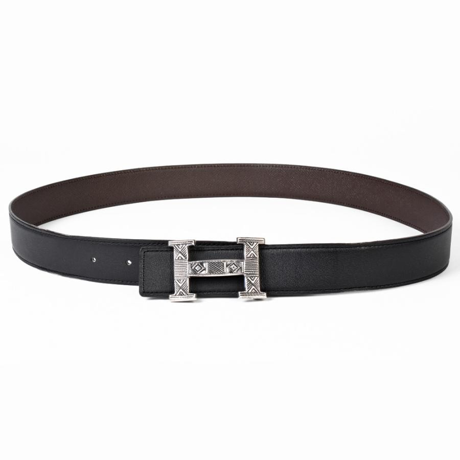 HERMES Touareg H Belt Vauge Epson Swift Silver 925 105cm