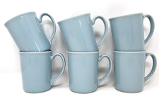 Vintage Corning Ware Mugs Set of 6 Heather Blue Gray Solid