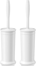 Toilet Brush and Holder 2 Pack, Toilet Bowl Brush with Extra Long Handle, Toilet