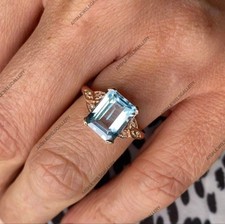 Natural Blue Topaz Ring 925 sterling silver Blue Topaz Ring