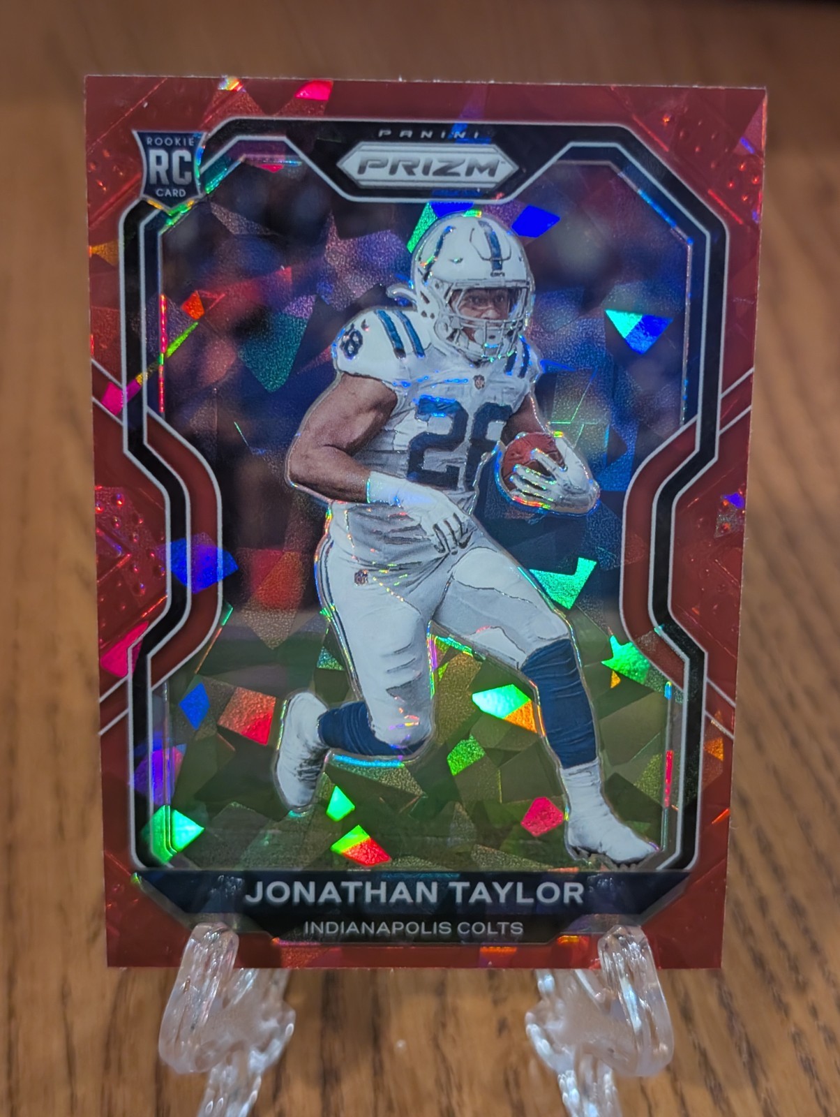 2020 Prizm Jonathan Taylor Red Ice RC #332 Colts