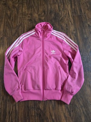 Vintage 2000s Adidas Trefoil Track Jacket Pink Full Zip Y2K