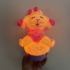Vintage Lamb Chop Night Light Table Lamp Nursery Pink Shari Lewis 1990s Works 
