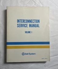 Vintage 1974 Bell System WE Interconnection Service Manual Volume 1