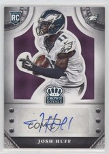 2014 Panini Crown Royale Rookie Signatures Purple Plaid 2/10 Josh Huff Auto n0c