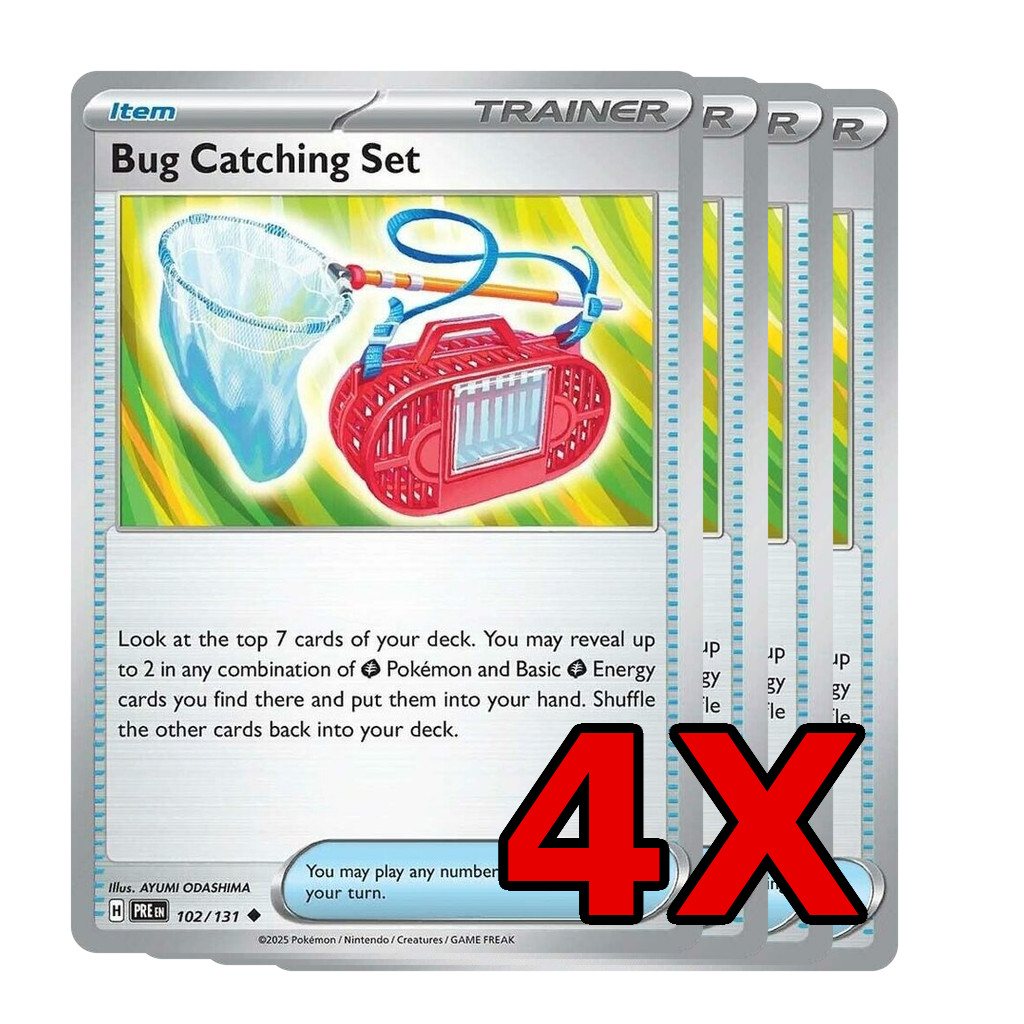 Bug Catching Set - X4 Playset - Pokemon TCG Card - Prismatic Evolutions PRE #102