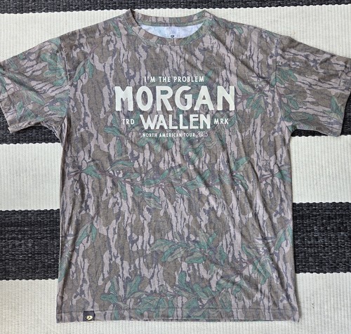 Morgan Wallen I'm The Problem Tour Official Merch Shirt Mossy Oak Camo Large