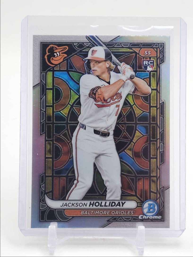 JACKSON HOLLIDAY 2024 BOWMAN CHROME ETCHED IN GLASS SP ROOKIE ORIOLES Q2419
