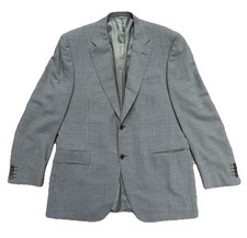 Canali grey gingham plaid 2 button, double vented blazer 38 L