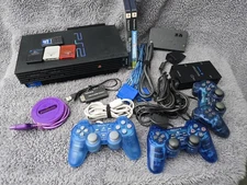 SONY PlayStation 2  Bundle 3 controllers, lots of games, cusrom harddrive