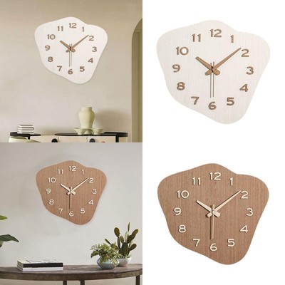 Wall Clock Silent Decorative Irregular Clock for Apartment Study Room Hotel