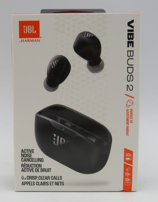 JBL Vibe Buds 2 True Wireless Bluetooth Noise Canceling Earbuds Black NEW SEALED