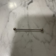 New Barbell Collar Stay Bar Clasp Clip Silver Plated