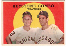 1959 Topps #408 Keystone Combo Nellie Fox, Luis Aparicio White Sox HOF  #408 EX+