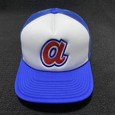 Mitchell & Ness Atlanta Braves Trucker Snapback Blue White Retro Hat