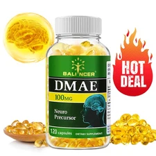 Dmae 100 Mg Nootropic Brain Support Supplement Supports Mental Clarity-120 Caps