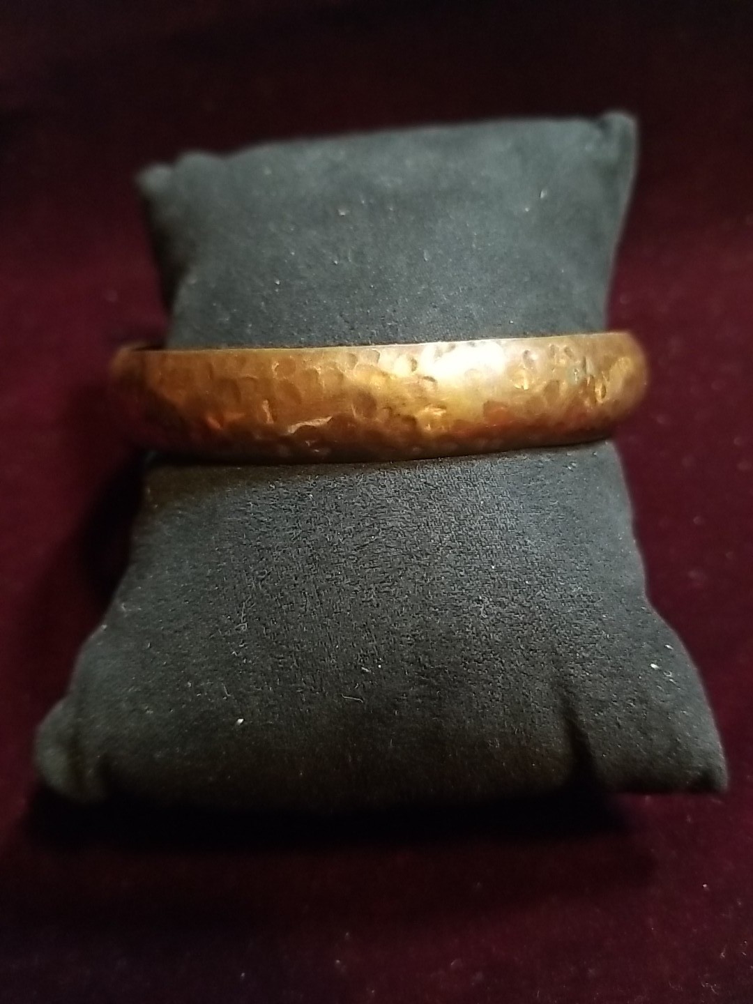 Native Hammered Copper Bangle Marked Copper Tahe - image 1