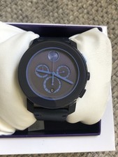 BLACK FRIDAY SALE New Movado BOLD Men's Blue Leather Strap Watch RETAIL 600