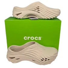 Crocs Echo Wave Clog Almond Tint Beige Tan Unisex M10 W12 Sandals Slip On New