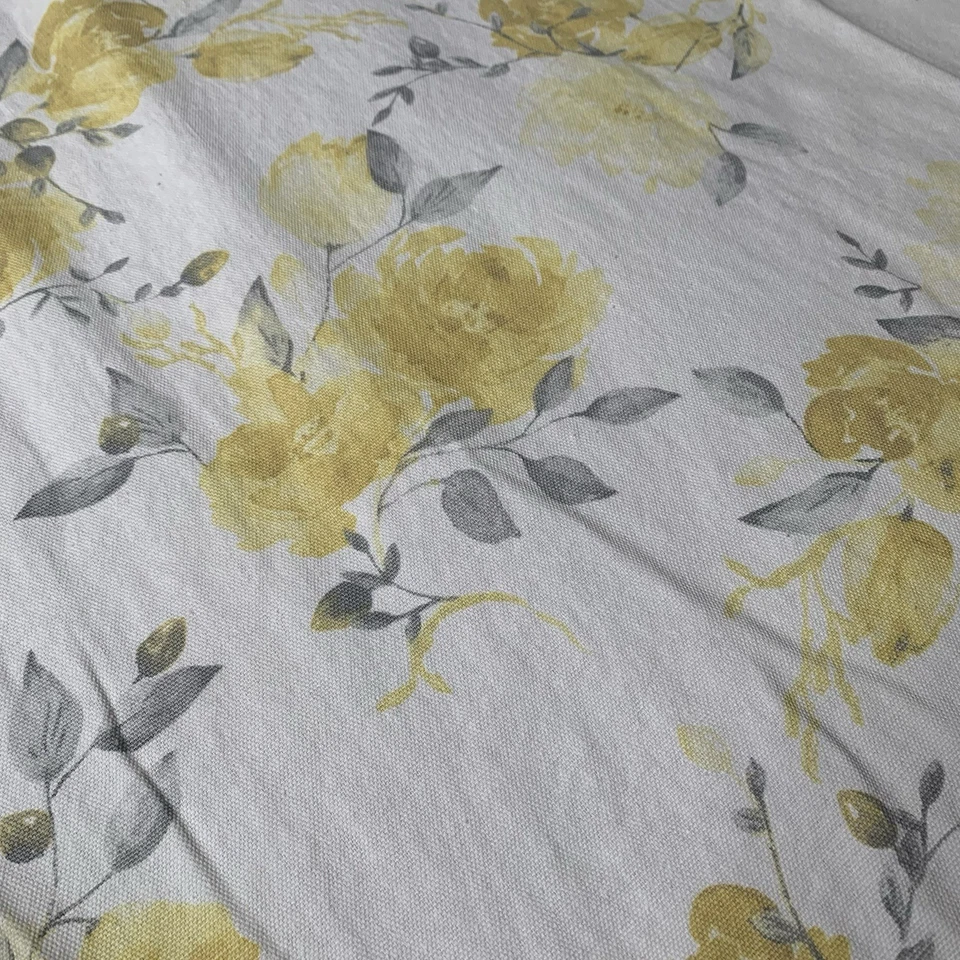 Ralph Lauren Cortina de Ducha Amarillo y Gris Tela Floral 70"x72" 100% Algodón Foto 4 de 4