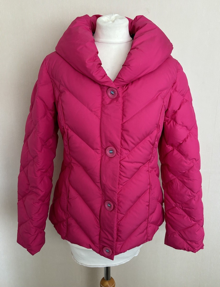 FAB M&S Per Una Pink Feather Down Quilted Puffer Jacket Size M - Main Image