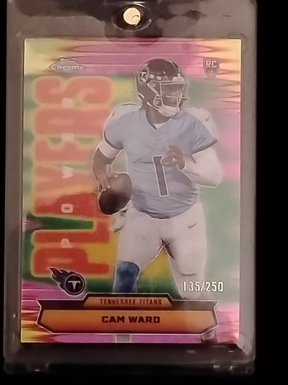 2025 Topps Chrome - Power Players Cam Ward #PP-8 Pink Refractor /250 (RC)