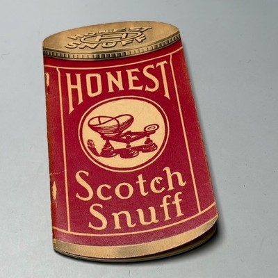 VTG 1941-1942 Honest Scotch Snuff Die Cut Advertising Memo Notebook Blotter Ad
