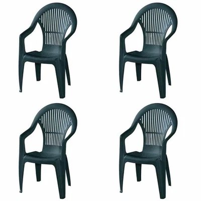 PROGARDEN Vega SET 4x Sillón Apilable Verde