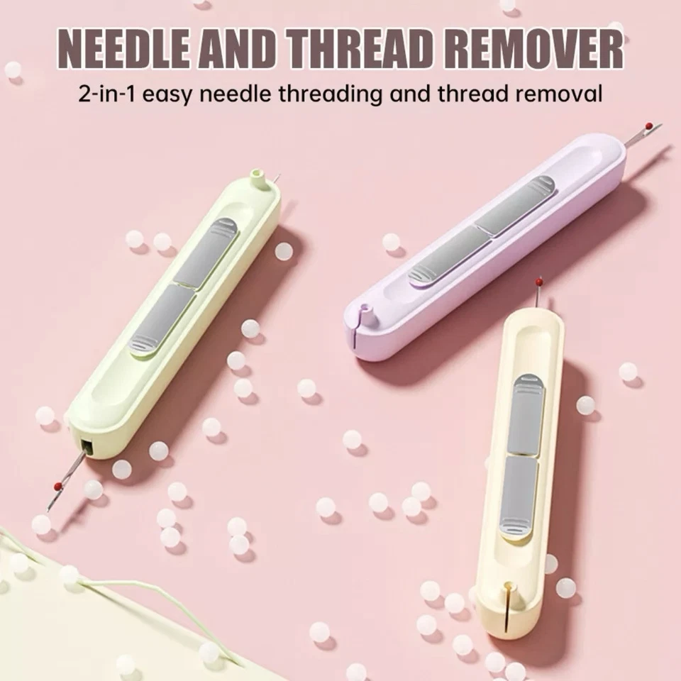 Kit de enhebrador de agujas 2 en 1 herramienta de costura para coser fácilmente Foto 2 de 4