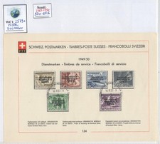WC1_25790.SWITZERLAND. Postal document w. 1949/1950 official stamps. Rare.