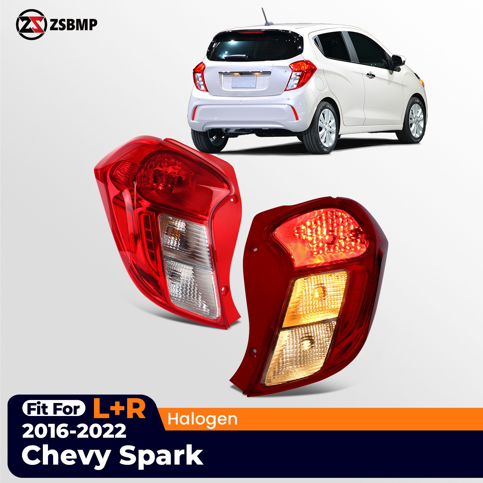 For 2016-2022 Chevy Spark Halogen Tail Light Brake Lamp Left + Right Side Pair