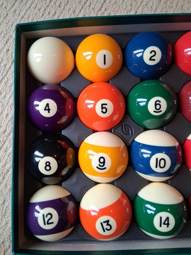 Aramith Spots and Stripes American 2 1/4 Inch Premier USA Pool Balls Set - Picture 4 of 6