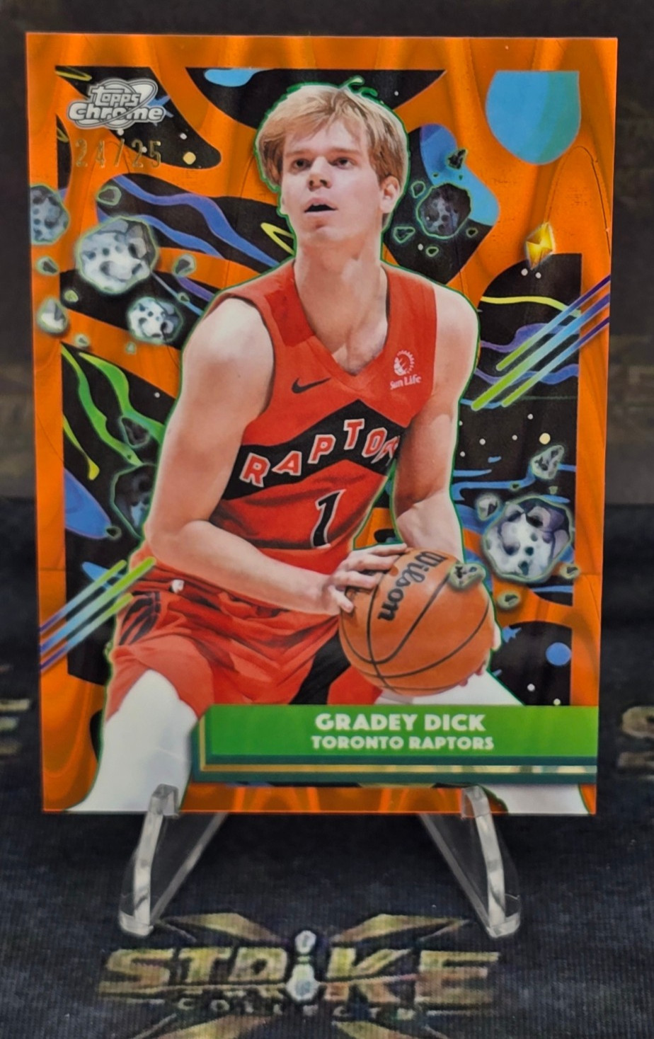2025-26 Topps Cosmic Chrome Gradey Dick Orange Lava 24/25 #93 Toronto Raptors