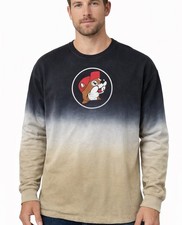 Buc-ees Crewneck Sweatshirt Adult XL 2-Sided Graphics 3 Color Fade Bucees 1982