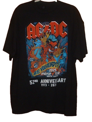 AC/DC PWR/UP Tour North America 2025 Concert T-Shirt XXL